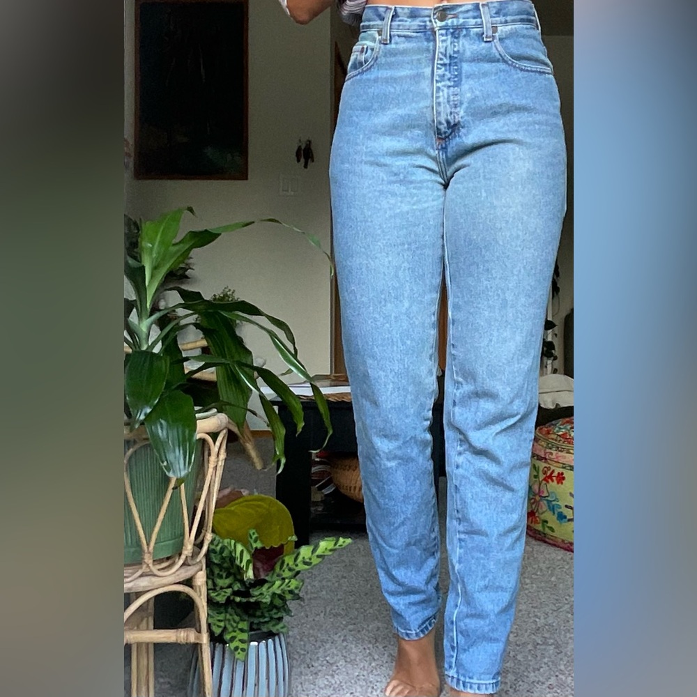 Vintage FUS High Waist Straight Leg Blue Denim Jeans Size Small